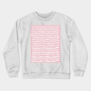 Knitting pattern - white on pink Crewneck Sweatshirt
